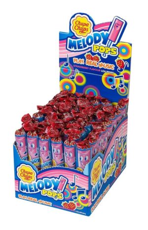 Chupa Chups Strawberry Melody Pops Lollipop 48ct
